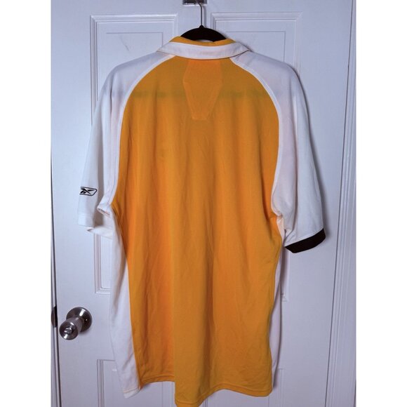 Reebok Pittsburgh Steelers Men’s Yellow White Polo Size Large EUC - Picture 5 of 10